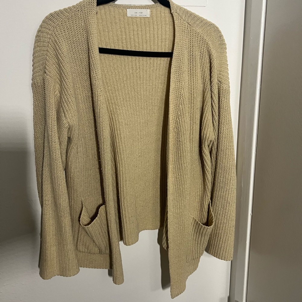 OAK+FORT cream cardigan - size Small